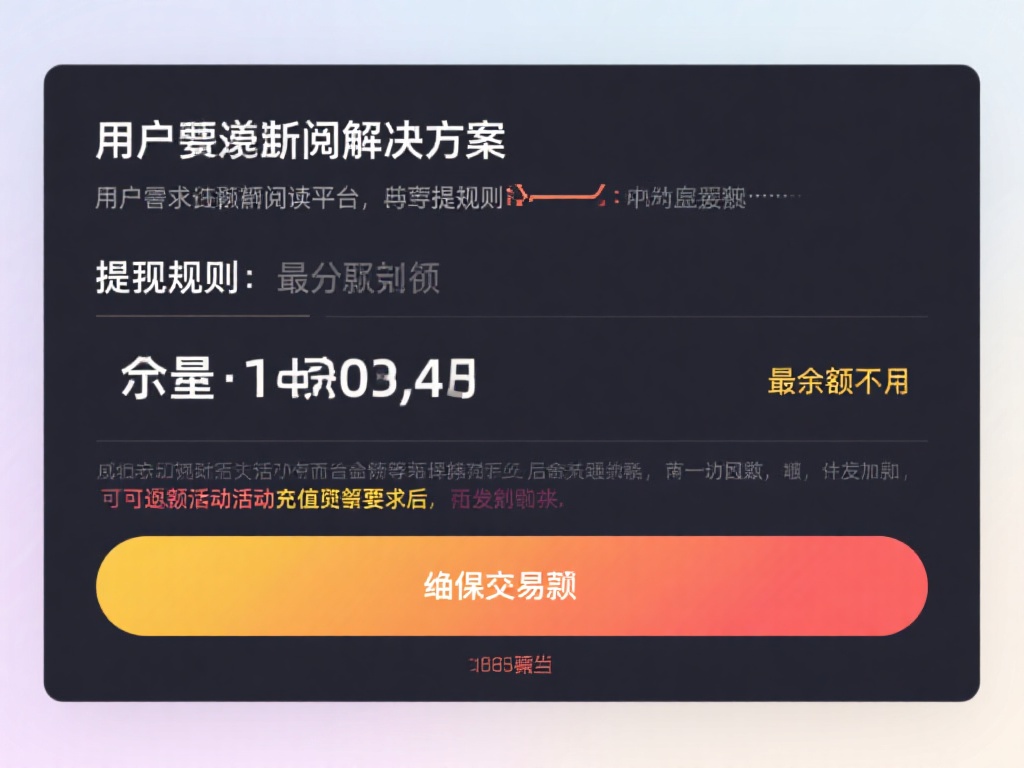 解决方案：&nbsp;用户应提前阅读平台的提现规则，明确最低